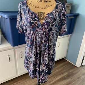 Halife Paisley Print Blouse - Size XL - NWT